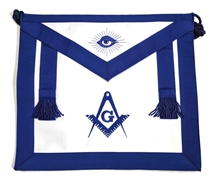 Masonic Apron - Master Mason Dress Royal Blue Apron with Side tabs 